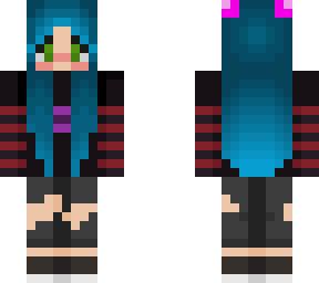 e girl with blue hair