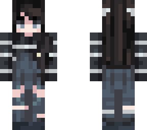 long hair stripes/overalls heartskin25