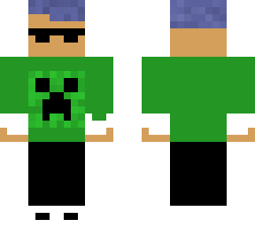 person with green jacket headphones and glasses