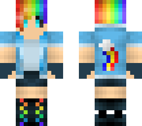 rainbow girl short hair