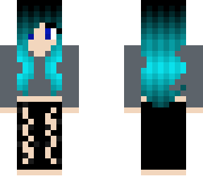 black to blu ombre