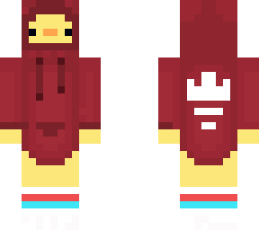 duck with red adidas hoodie