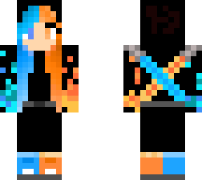 fire and ice girl, original skin by emkaygaming.