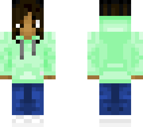 green hoodie