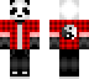 panda red flannel