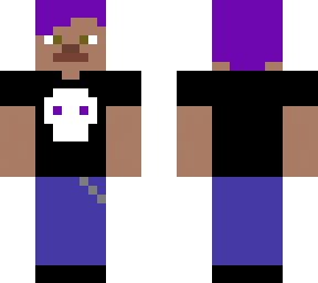 simple emo steve (black shirt+chain)