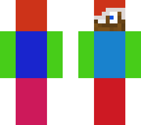3d backwards colorful man