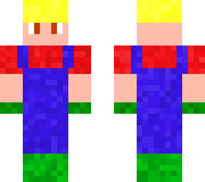 a farmer with a mario suit