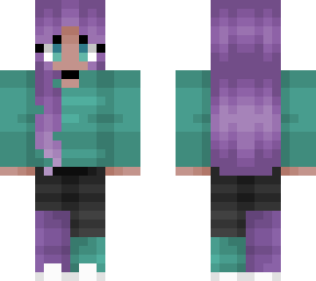 cleora - purple & cyan - sweater - boots