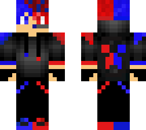 cool red & blue boy skin