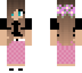 girl chequered pink pants and flower crown