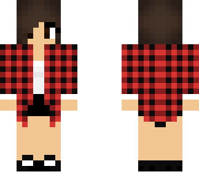 girl with lumberjack shirt n short hair