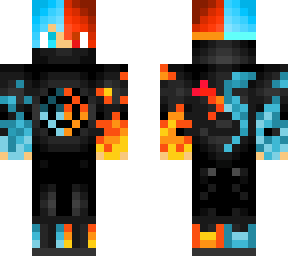 half red half blue flame boy