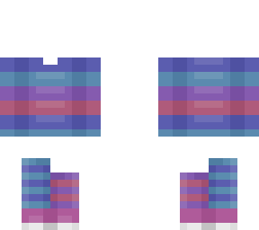 outfit base - blue purple & pink stripes - boots & sweater