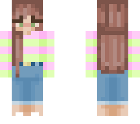 pink and green striped