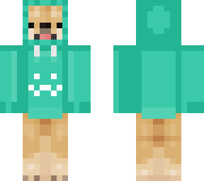 sea green hoodie dog