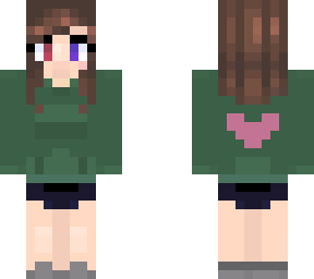 auri in a green sweater