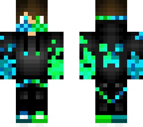 blue and green flame