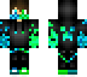 blue and green flame