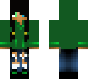 girl in green hoody