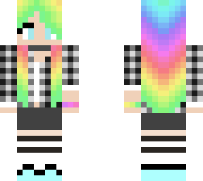 rainbow cool girl