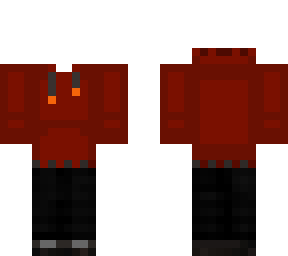 red hoodie template | Minecraft Skin