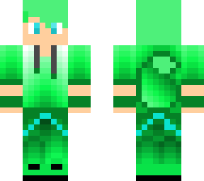 ropa verde con pelo verde arreglada