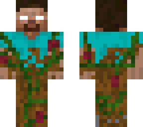 3 skins in one! herobrine, steve, steve in vines