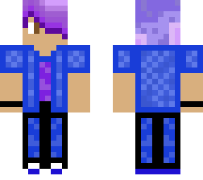 androgynous blue and purple