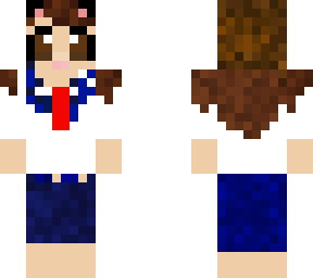 anime school girl w/ ears