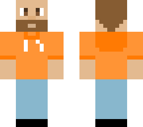 beard orange hoodie
