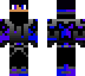 black, blue, and purple
