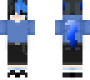 blue hair boy
