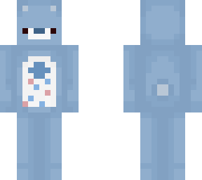 grumpy bear with blue nose