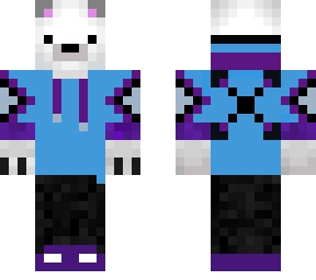 purple and teal covid bear