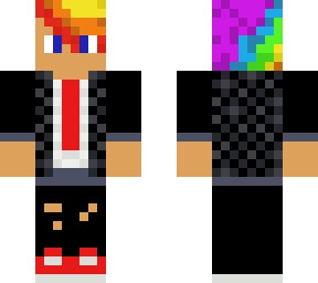 rainbow haired formal boy