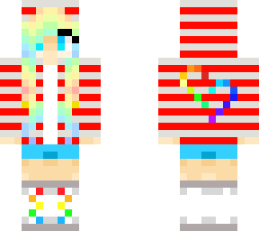 rainbow hoodie girl