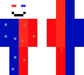 red/blue half man