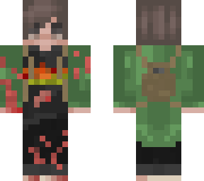 survivor boy with bag and from blood