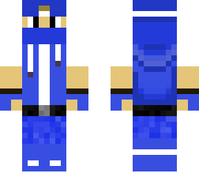blue muscle hoodie w/ hat & mask
