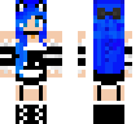 blue neko maid