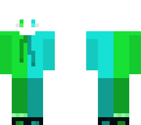 green and aqua outfit/base