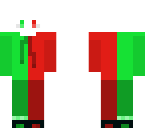 green and red outfit/base