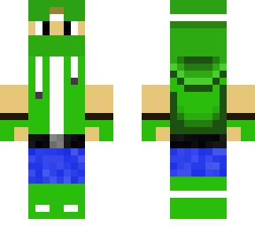 green muscle hoodie w/ hat & mask