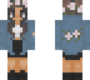 may (blue hoodie) flower crown