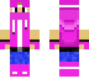 pink muscle hoodie w/ hat & mask