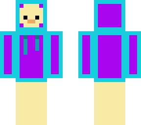 purple and blue duck hoodie