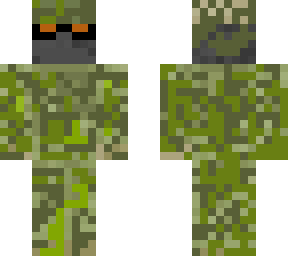 soldier with a grass camo