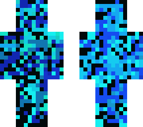 splattered blue
