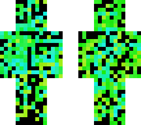 splattered green